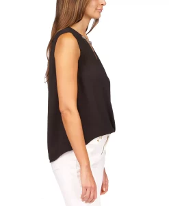 Michael Kors Women's Crepe Chain Faux-Wrap Top -Anne Klein Sales Store 23261791 fpx