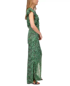 Michael Kors Women's Zebra-Print V-Neck Flounce Blouse -Anne Klein Sales Store 23261932 fpx