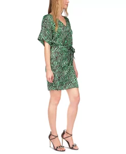 Michael Kors Women's Zebra-Print Tie Dress 8 Michael Kors Women's Zebra-Print Tie Dress -Anne Klein Sales Store 23262054 fpx