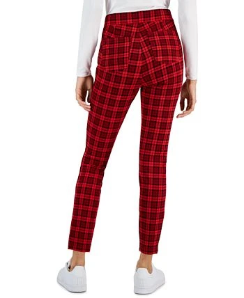 Style & Co Women's Plaid Ponté-Knit Pull-On Pants, Created For Macy's 2 Style & Co Women's Plaid Ponté-Knit Pull-On Pants, Created For Macy's - Image 2