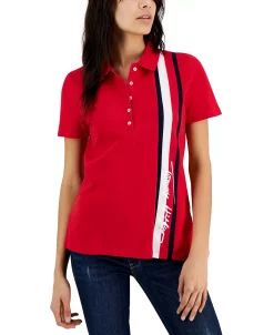 Tommy Hilfiger Women's Signature Stripe Polo Shirt -Anne Klein Sales Store 23273268 fpx