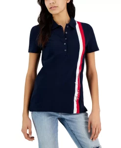Tommy Hilfiger Women's Signature Stripe Polo Shirt -Anne Klein Sales Store 23273270 fpx
