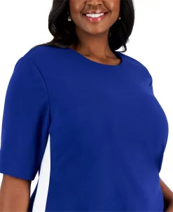 Kasper Women's Ellen Crewneck Side-Stripe Shift Dress -Anne Klein Sales Store 23289595 fpx