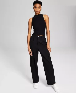 And Now This Women's Sleeveless Mock-Neck Ottoman Top -Anne Klein Sales Store 23304435 fpx