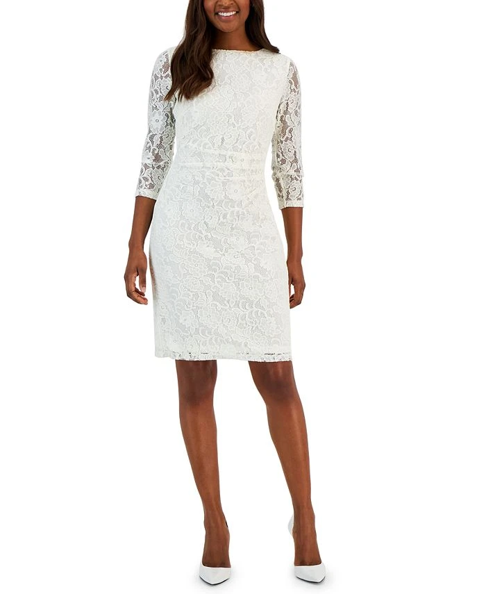 Kasper Women's Laurissa Lace 3/4-Sleeve Sheath Dress 1 Kasper Women's Laurissa Lace 3/4-Sleeve Sheath Dress
