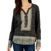 Style & Co Women's Floral Mixed-Print Split-Neck Top, Created For Macy's