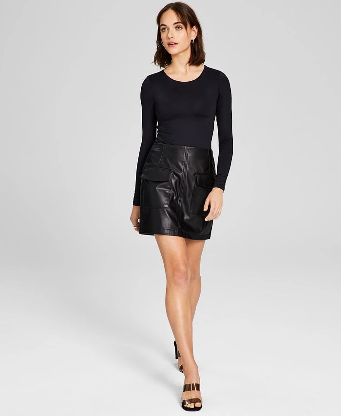 And Now This Women's Double-Layered Crewneck Bodysuit 1 And Now This Women's Double-Layered Crewneck Bodysuit