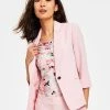 Kasper Women's Single-Button Notched Collar Rolled Sleeve Blazer