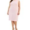 Kasper Plus Size Cap Sleeve Princess Seam Dress