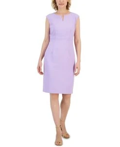 Kasper Notched-Neck Sheath Dress