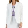 Kasper Women's Button-Front Peak-Lapel Long-Sleeve Jacket