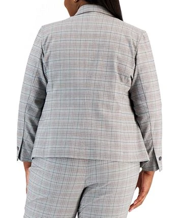 Kasper Plus Size Two-Button Plaid Blazer 2 Kasper Plus Size Two-Button Plaid Blazer - Image 2