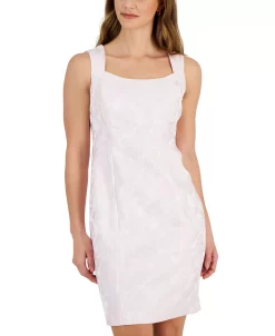 Kasper Women's Jacquard Square-Neck Sleeveless Sheath Dress -Anne Klein Sales Store 23315144 fpx