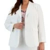 Kasper Plus Size Three-Button Peak Lapel Jacket