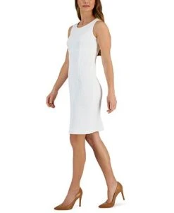 Kasper Women's Jacquard Empire-Waist Sleeveless Dress -Anne Klein Sales Store 23315280 fpx