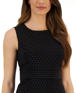 Kasper Crepe Dot Print Sheath Dress 8 Kasper Crepe Dot Print Sheath Dress -Anne Klein Sales Store 23315284 fpx