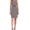 Kasper Women's Link-Print V-Neck Sheath Dress