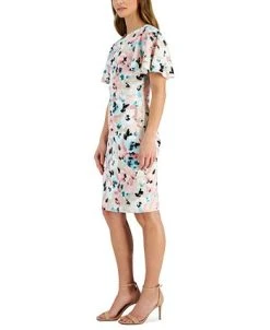 Kasper Women's Floral-Print Scuba Crepe Sheath Dress 12 Kasper Women's Floral-Print Scuba Crepe Sheath Dress -Anne Klein Sales Store 23315445 fpx