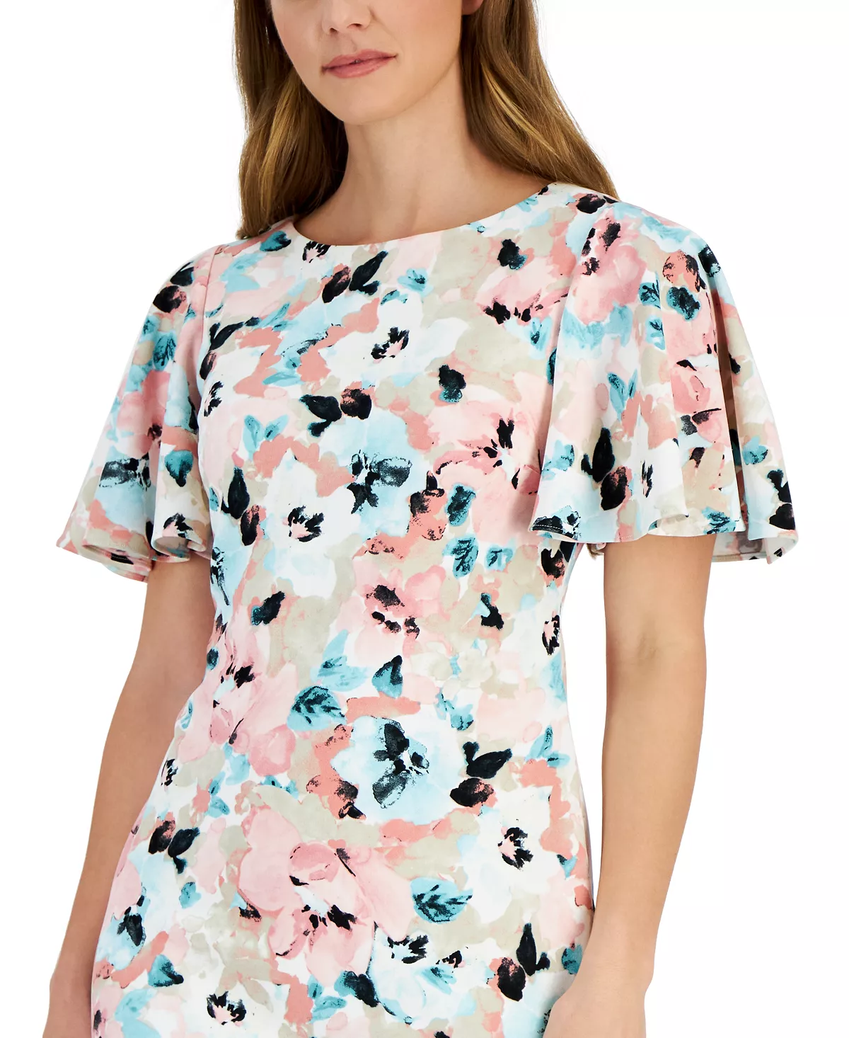 Kasper Women's Floral-Print Scuba Crepe Sheath Dress 4 Kasper Women's Floral-Print Scuba Crepe Sheath Dress - Image 4