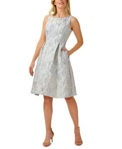 Adrianna Papell Women's Jacquard Embellished Dress