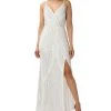 Adrianna Papell Women's Beaded Surplice Strappy Gown