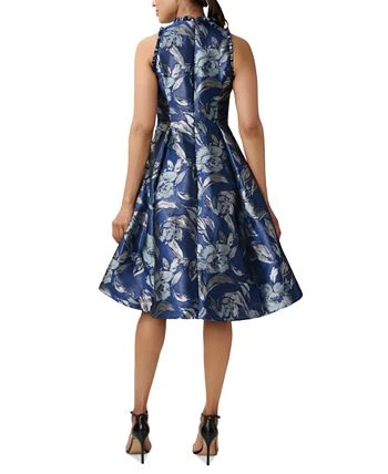 Adrianna Papell Women's Jacquard High-Low Halter Dress 2 Adrianna Papell Women's Jacquard High-Low Halter Dress - Image 2