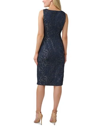 Adrianna Papell Women's Metallic Jacquard Sheath Dress 2 Adrianna Papell Women's Metallic Jacquard Sheath Dress - Image 2