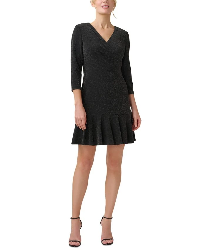 Adrianna Papell Women's Metallic Flounce-Hem Dress 1 Adrianna Papell Women's Metallic Flounce-Hem Dress