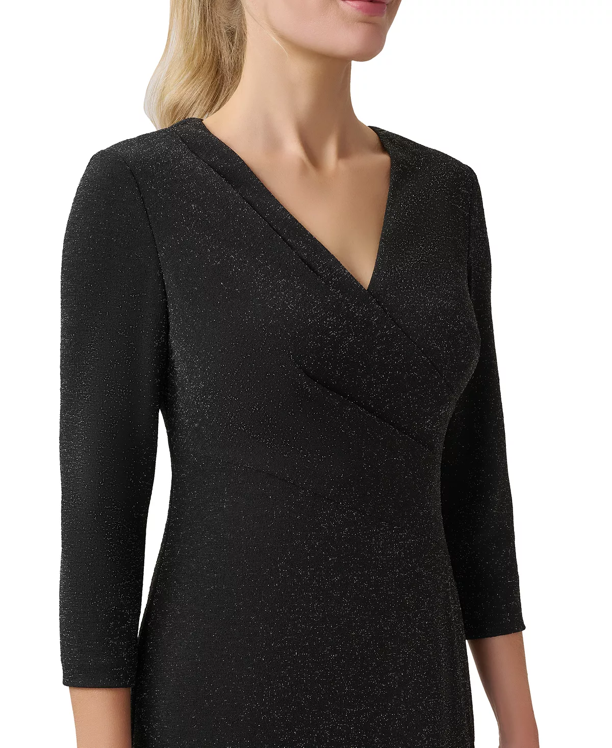 Adrianna Papell Women's Metallic Flounce-Hem Dress 3 Adrianna Papell Women's Metallic Flounce-Hem Dress - Image 3