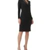 Adrianna Papell Women's Jersey Tuxedo Sheath Dress