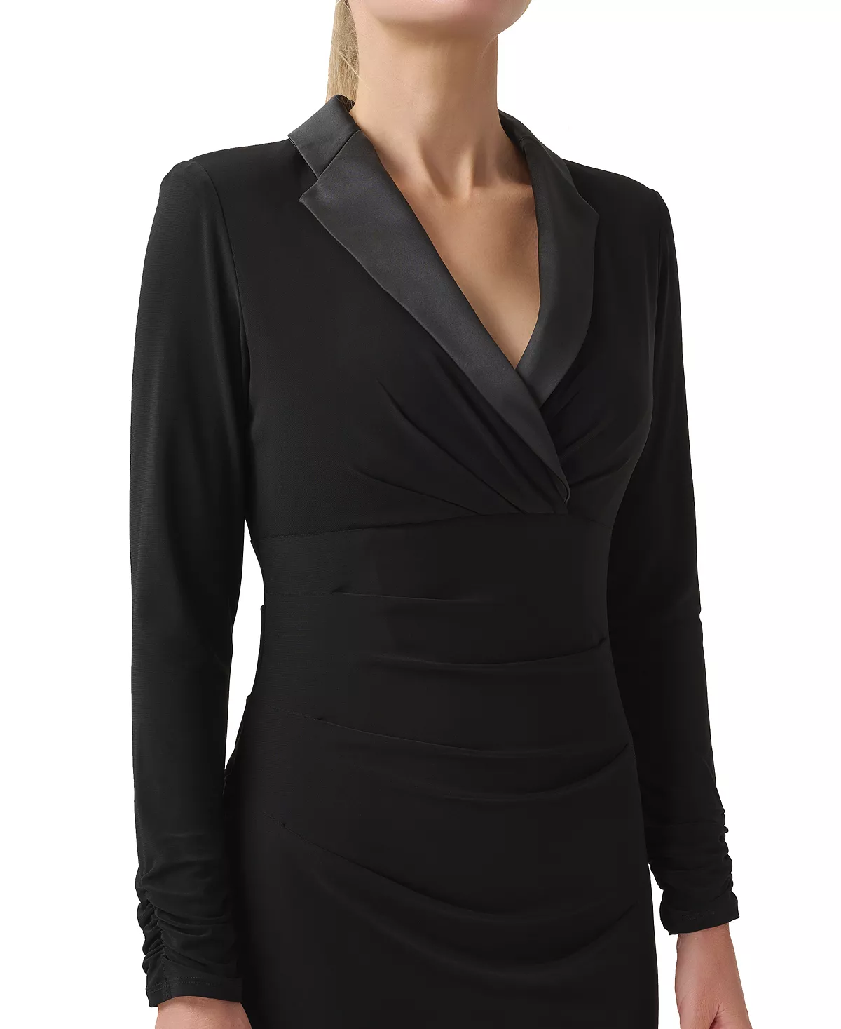 Adrianna Papell Women's Jersey Tuxedo Sheath Dress 3 Adrianna Papell Women's Jersey Tuxedo Sheath Dress - Image 3