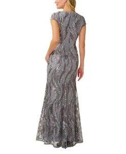 Adrianna Papell Women's Sequined Embroidered Gown 5 Adrianna Papell Women's Sequined Embroidered Gown -Anne Klein Sales Store 23334992 fpx