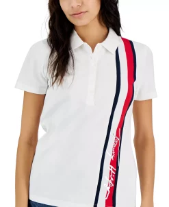 Tommy Hilfiger Women's Signature Stripe Polo Shirt -Anne Klein Sales Store 23337712 fpx
