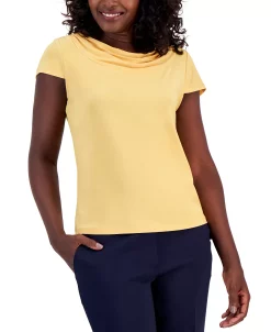 Kasper Women's Cowl-Neck Short-Sleeve Top 21 Kasper Women's Cowl-Neck Short-Sleeve Top -Anne Klein Sales Store 23337802 fpx