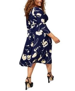 Kasper Plus Size Fit & Flare Boat-Neck Dress -Anne Klein Sales Store 23338349 fpx