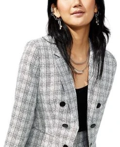 Bar III Women's Tweed Faux Double-Breasted Blazer, Created For Macy's 11 Bar III Women's Tweed Faux Double-Breasted Blazer, Created For Macy's -Anne Klein Sales Store 23338707 fpx