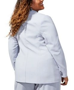 Bar III Plus Size Textured Crepe Single-Button Blazer, Created For Macy's -Anne Klein Sales Store 23338794 fpx