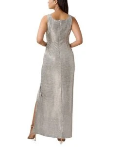 Adrianna Papell Women's Metallic Ruched Square-Neck Gown -Anne Klein Sales Store 23350022 fpx