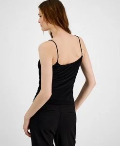 Bar III Women's Ruched V-Neck Camisole, Created For Macy's -Anne Klein Sales Store 23358905 fpx