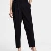 Bar III Women's Bi-Stretch Pleated Straight-Leg Ankle Pants, Created For Macy's