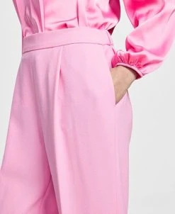 Bar III Women's Textured Crepe Pleated Pull-On Pants, Created For Macy's -Anne Klein Sales Store 23358956 fpx