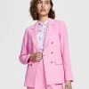 Bar III Women's Textured-Crepe Button-Front Blazer, Created For Macy's