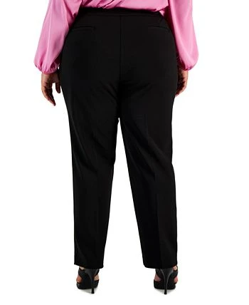 Bar III Plus Size Button-Detail Straight-Leg Pull-On Pants, Created For Macy's 2 Bar III Plus Size Button-Detail Straight-Leg Pull-On Pants, Created For Macy's - Image 2