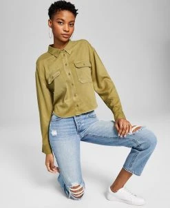 And Now This Women's Utility-Pocket Button Down Shirt