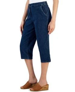 Karen Scott Women's Denim Comfort Capri Pants, Created For Macy's -Anne Klein Sales Store 23367719 fpx