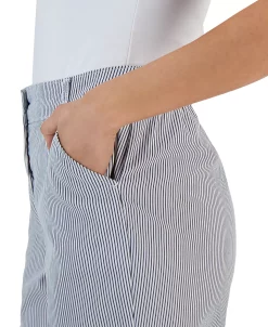 Karen Scott Women's Corded Striped Capri Pants, Created For Macy's -Anne Klein Sales Store 23367826 fpx