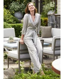 Adrianna Papell Women's Metallic Wide-Leg Jumpsuit 15 Adrianna Papell Women's Metallic Wide-Leg Jumpsuit -Anne Klein Sales Store 23378098 fpx