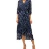 Sam Edelman Women's Polka-Dot Faux-Wrap Dress