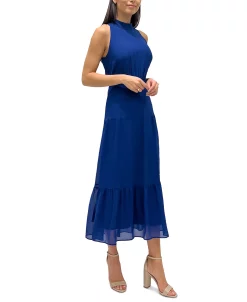 Sam Edelman Women's Mock Neck Tiered-Hem Maxi Dress 7 Sam Edelman Women's Mock Neck Tiered-Hem Maxi Dress -Anne Klein Sales Store 23379070 fpx