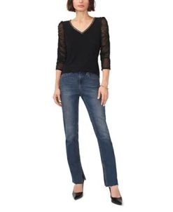 Vince Camuto Women's Ruched Sleeve Top -Anne Klein Sales Store 23381303 fpx